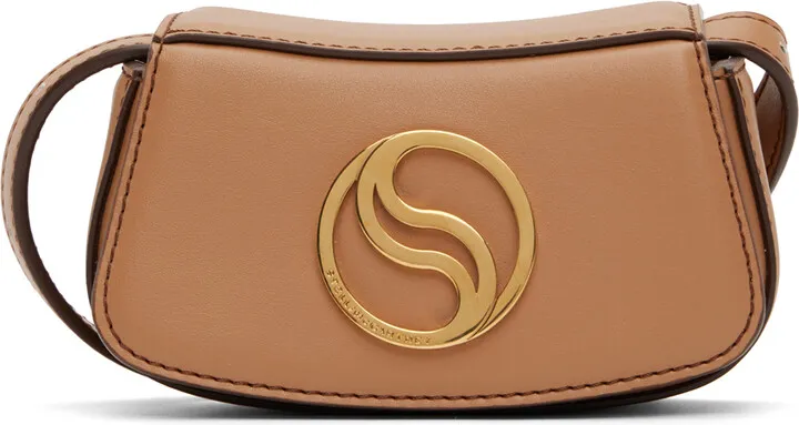 Stella McCartney Beige Small S-Wave Bag