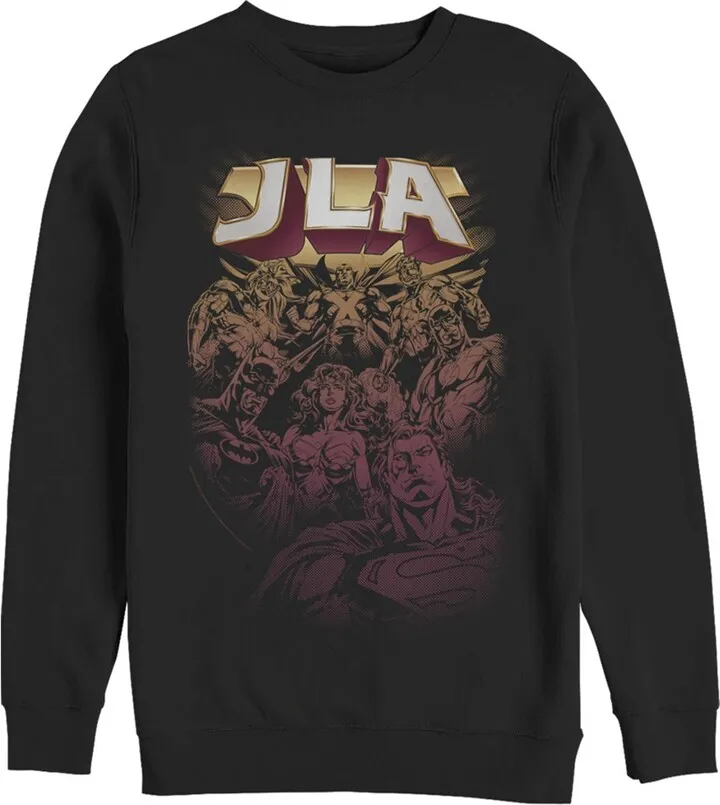 Men's Justice League JLA Superheroes Sweatshirt - Black - Small