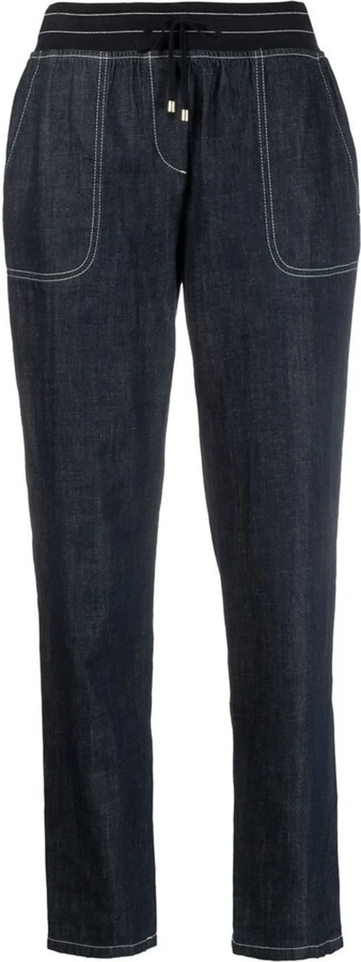 Cropped Cotton Track Pants