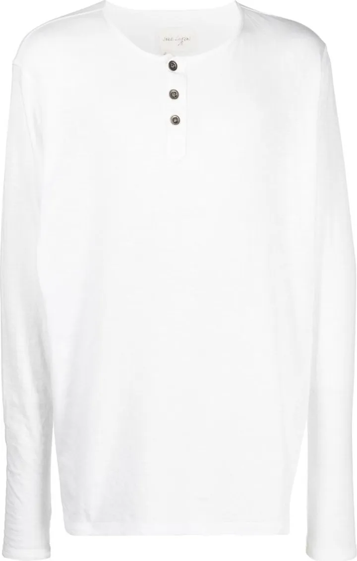 Henley long-sleeve T-shirt