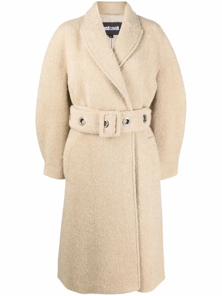 Belted-Waist Oversized Coat