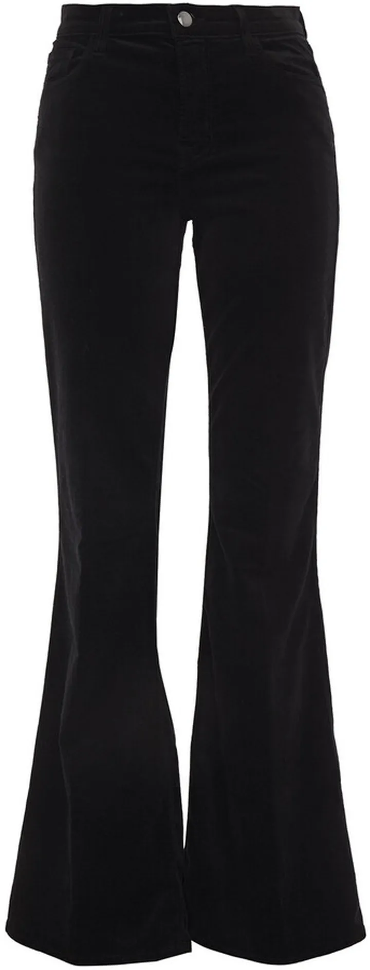Valentina cotton-blend velvet flared pants