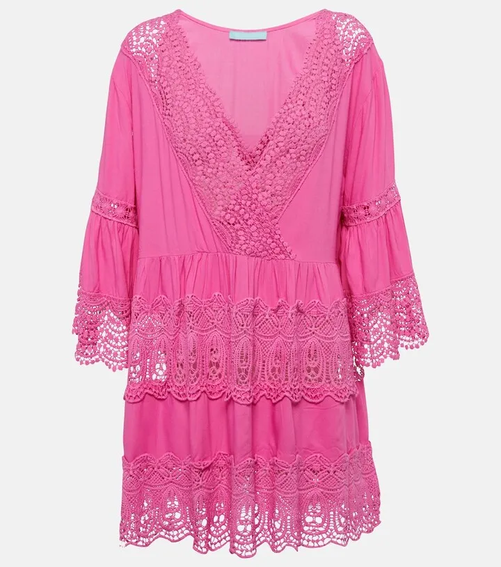Vanessa embroidered cotton mini dress
