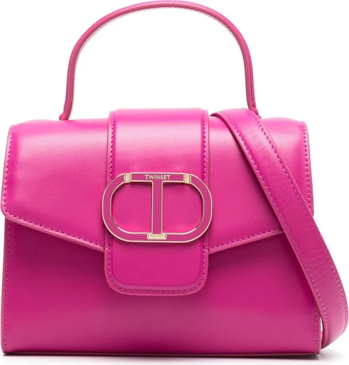 Logo-Plaque Leather Tote Bag