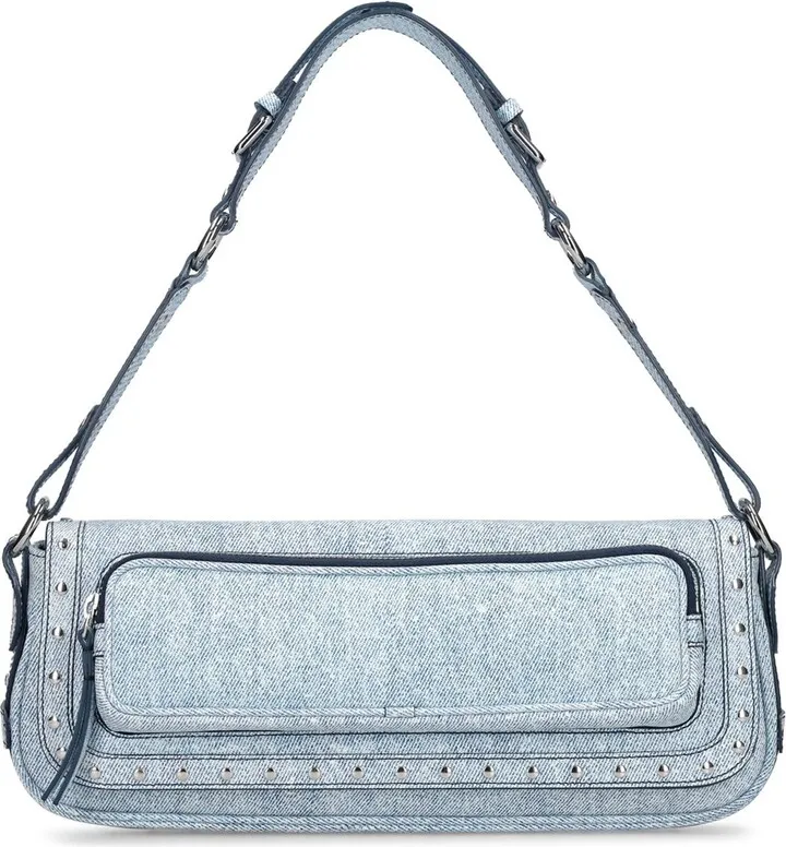 Maddy denim leather bag