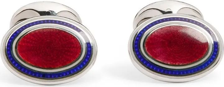 Deakin & Francis Sterling Silver Oval Cufflinks