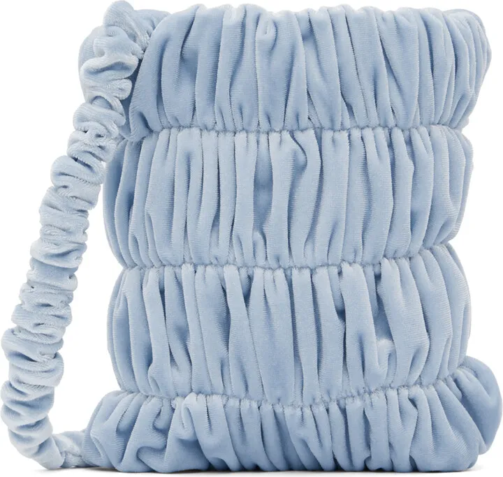 LOW CLASSIC Blue Mini Ruched Bag