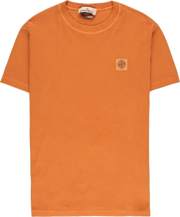 Fissato-effect logo patch T-shirt
