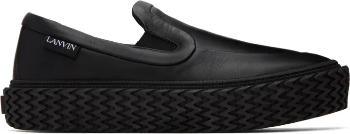 Lanvin Black Curbies Slip-On Sneakers