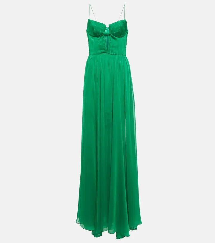 Cutout chiffon gown
