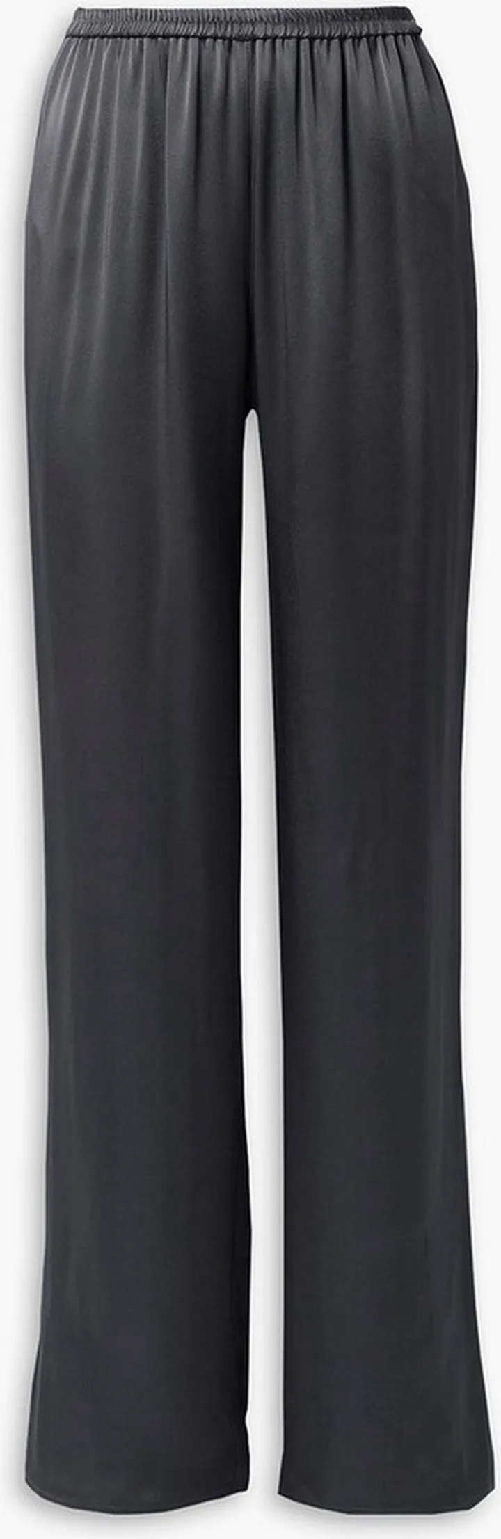 Duchesse-satin wide-leg pants
