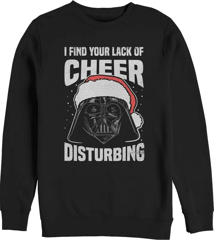 Men's Star Wars Christmas Vader Lack of Cheer Disturbing Sweatshirt - Black - Large