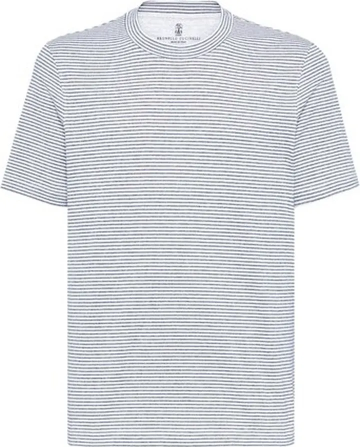 Cotton and linen T-shirt