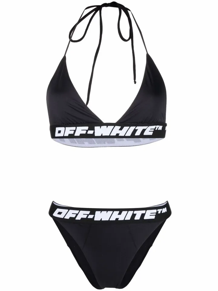 Logo-Band Bikini Set