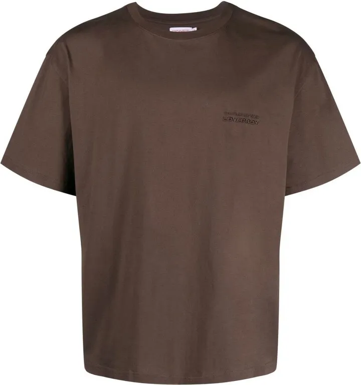logo-embroidered organic cotton T-shirt