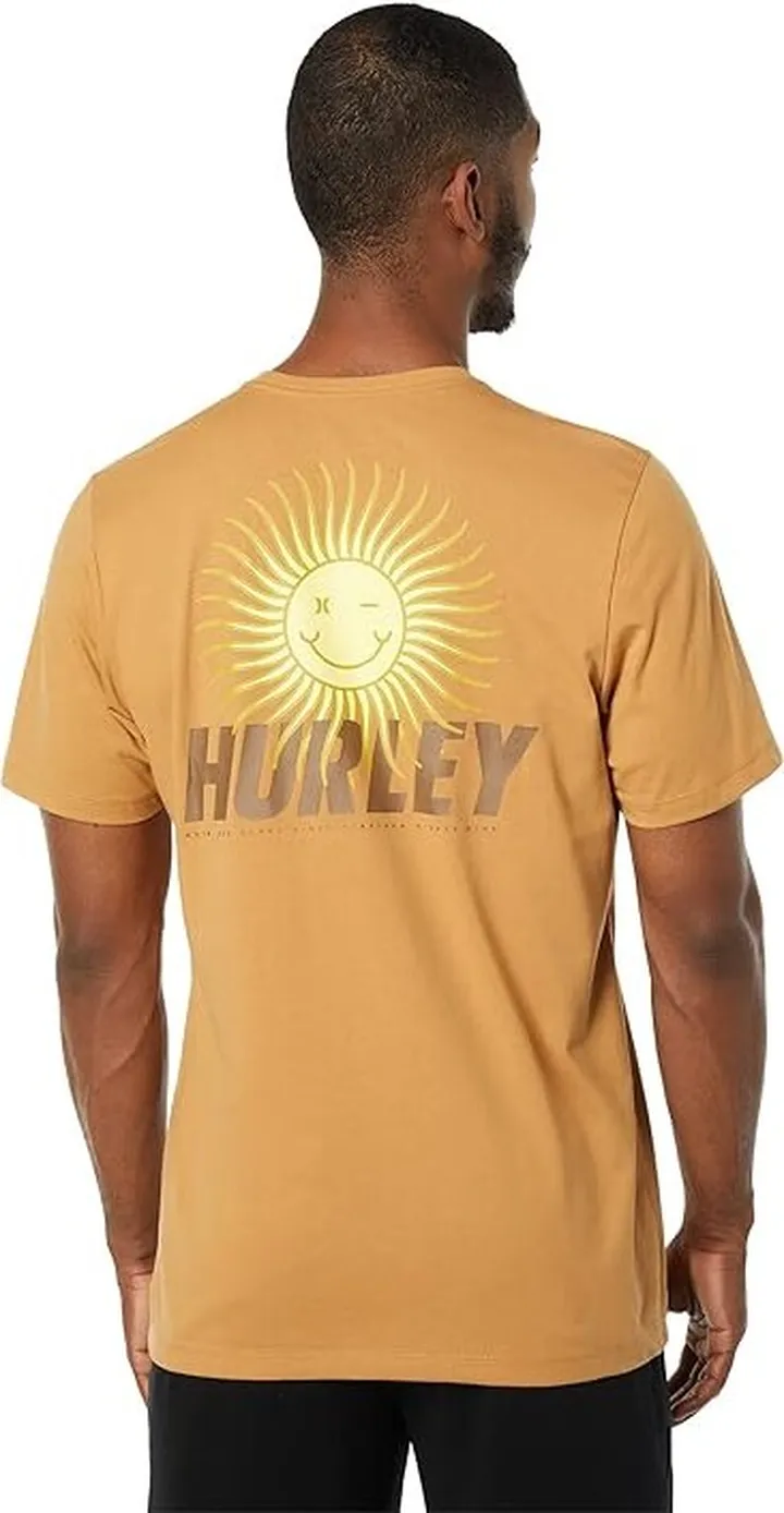 Hurley Happy Sun Guy Short Sleeve Tee (Earthstone) Men's Clothing