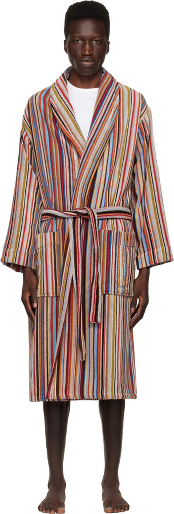 Paul Smith Multicolor Signature Stripe Robe