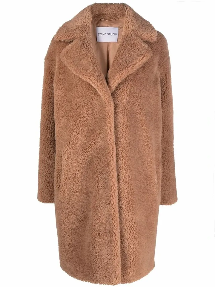 Faux-Fur Midi Coat