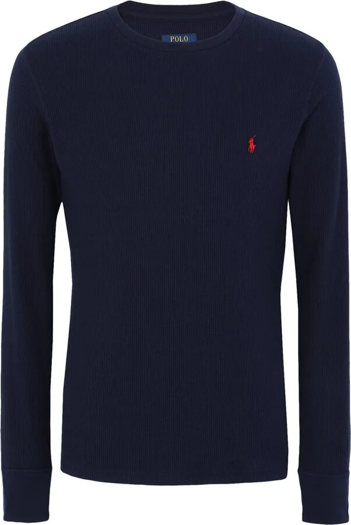 Long Sleeve Crew-neck Sleep Tee Sleepwear Midnight Blue