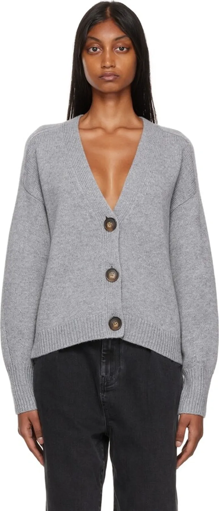 Loulou Studio Gray Zanzibar Cardigan
