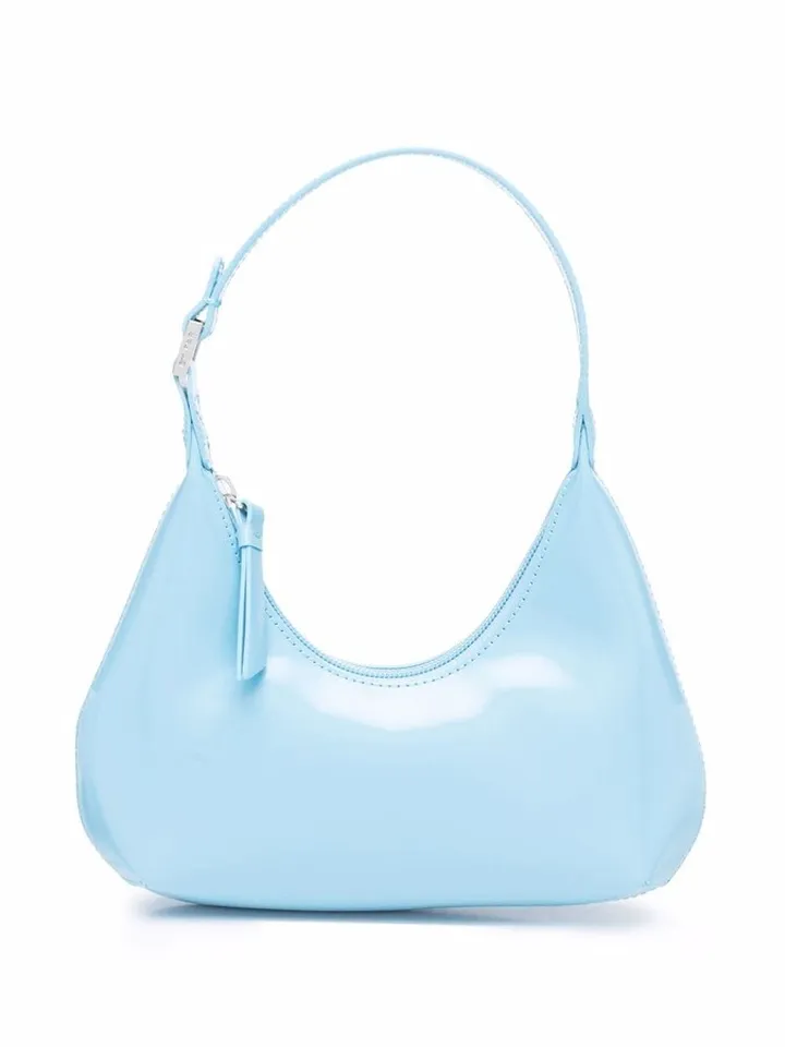 Baby Amber semi-patent leather shoulder bag
