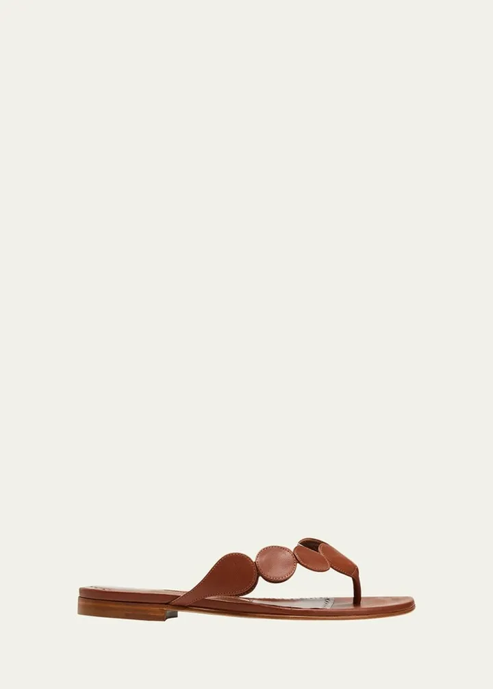 Barifra Leather Flip Flop Sandals