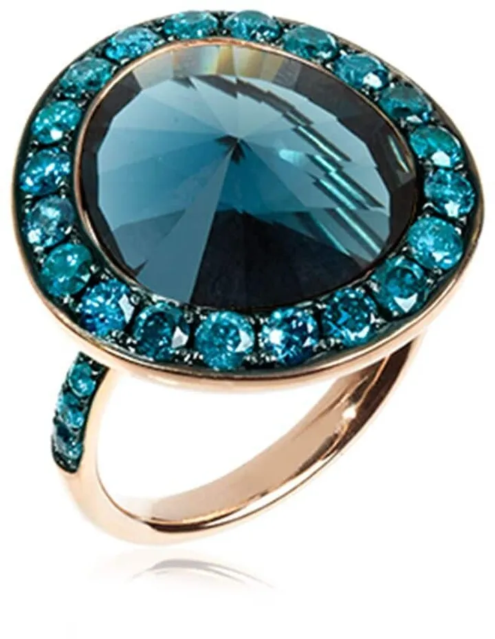 18kt rose gold diamond topaz Dusty ring