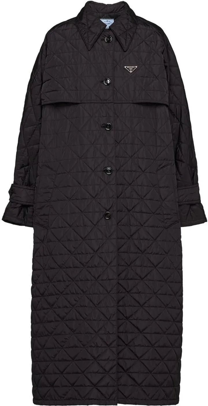 Diamond-Quilted Trench-Coat
