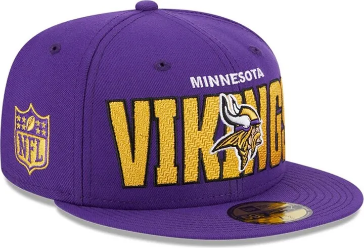 Men's New Era Purple Minnesota Vikings 2023 Nfl Draft 59FIFTY Fitted Hat