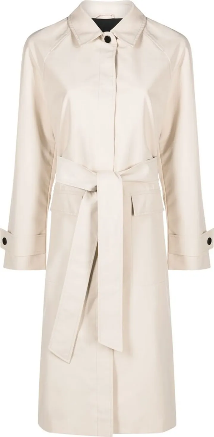Single-Breasted Belted-Waist Coat