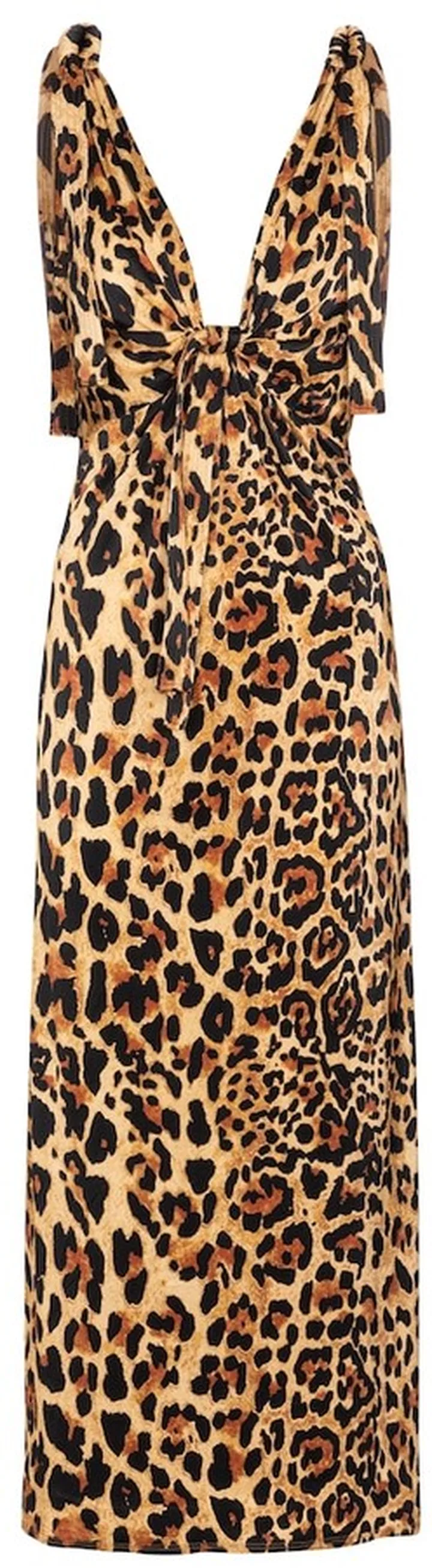 Printed stretch-jersey midi dress