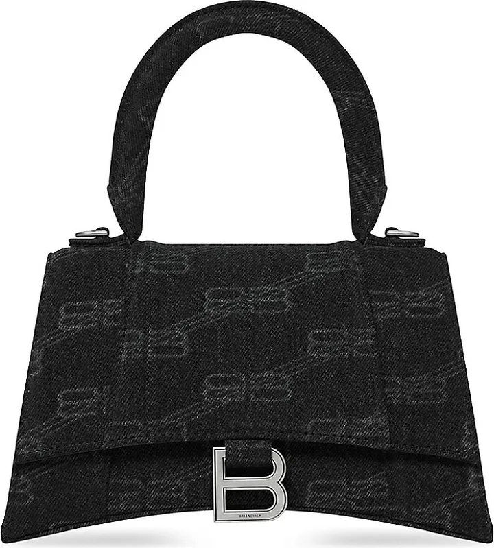 Hourglass Small Handbag BB Monogram Denim