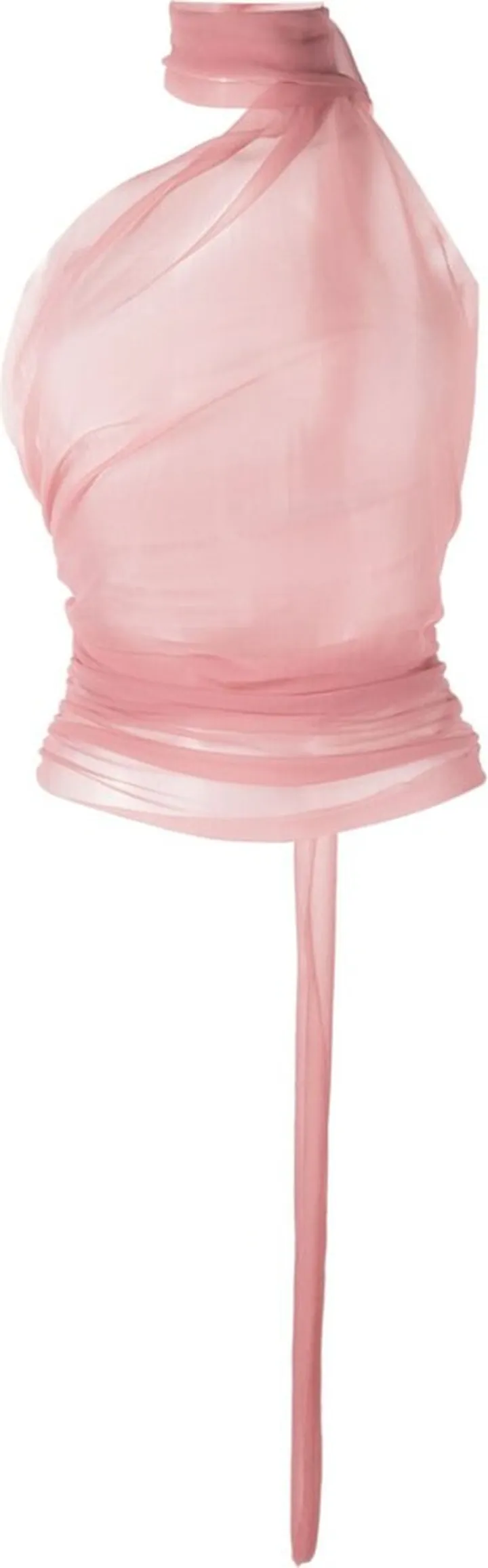 Pink Draped Halterneck Top