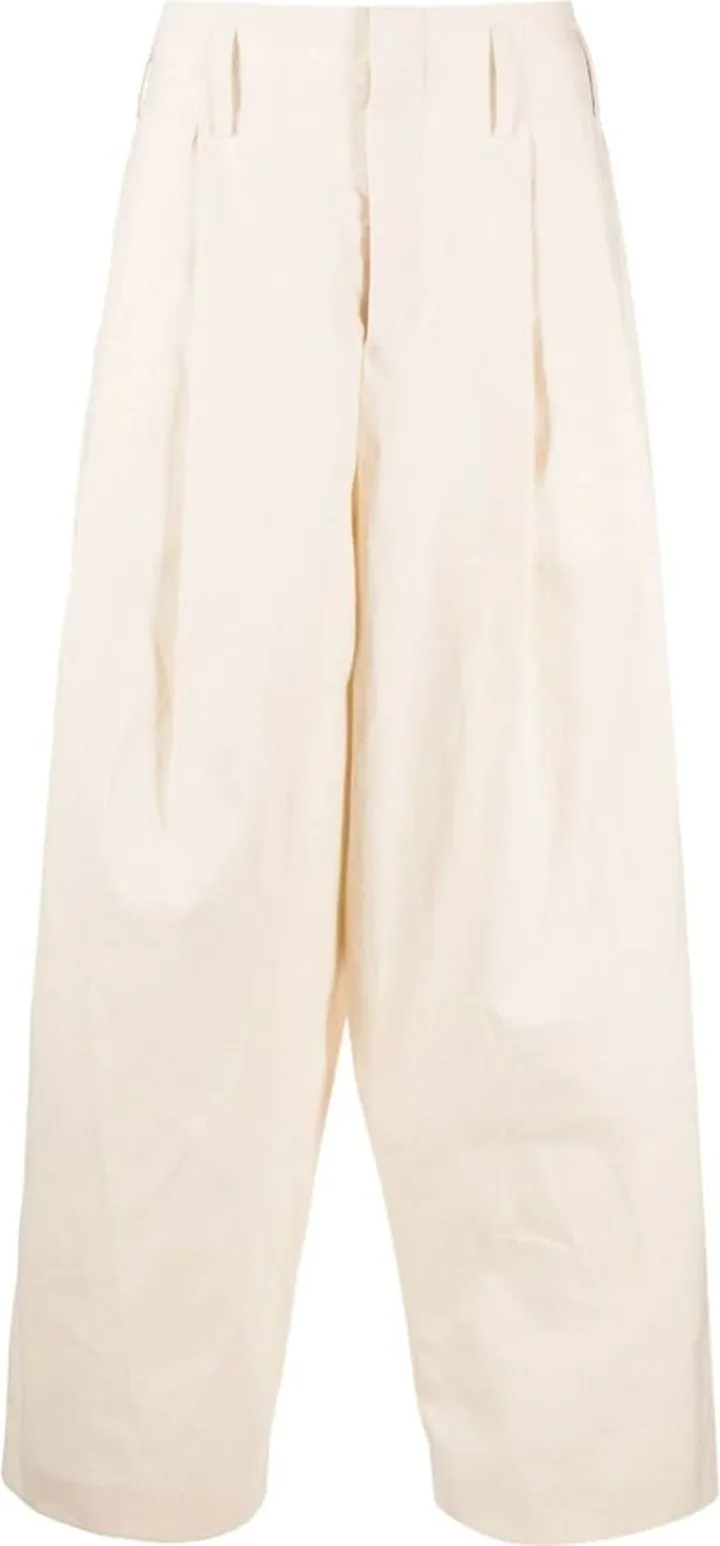 Wide-Leg Cotton Pants
