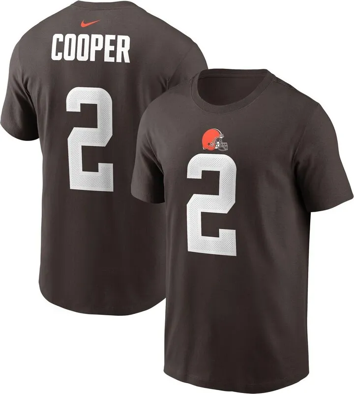 Men's Nike Amari Cooper Brown Cleveland Browns Player Name & Number T-shirt