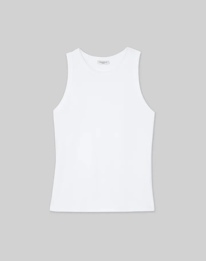 Swiss Cotton Rib Racerback Tank
