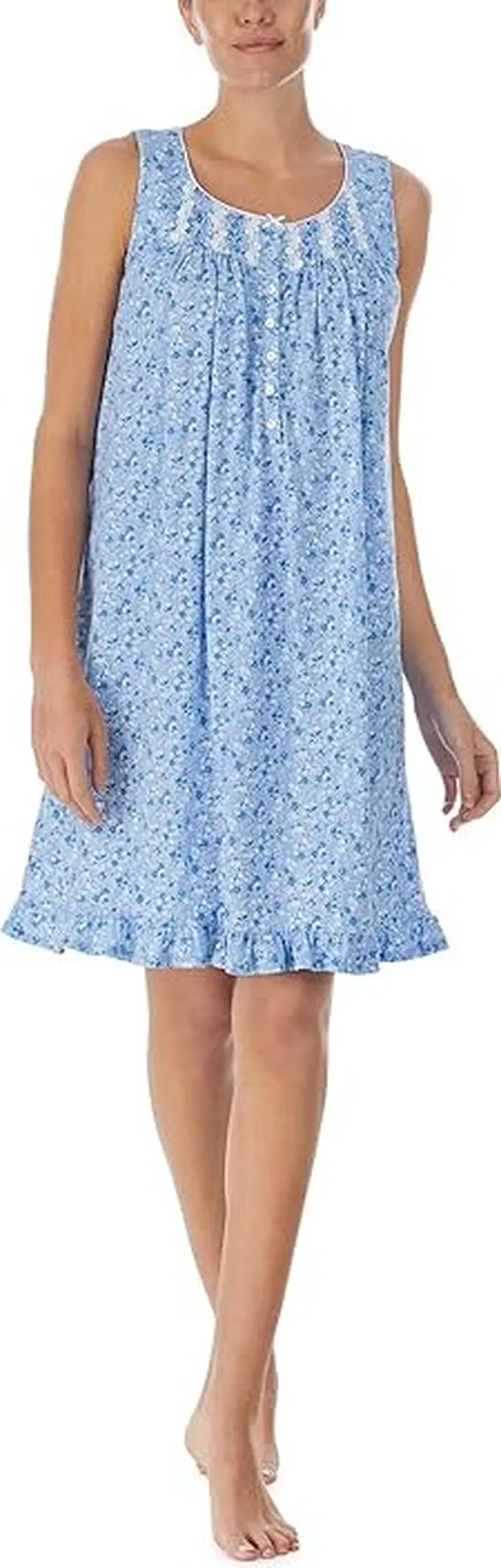 Eileen West 38 Sleeveless Gown (Ditsy Blooms) Women's Pajama