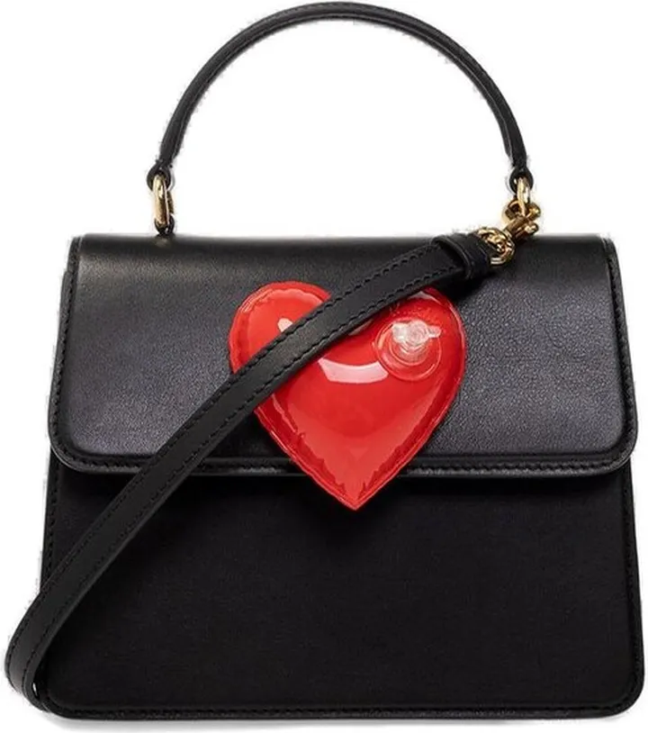 Moschino 3D-Heart Small Tote Bag