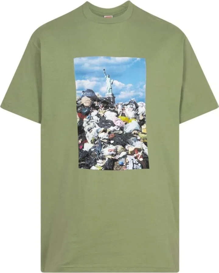 Trash photograph-print T-shirt