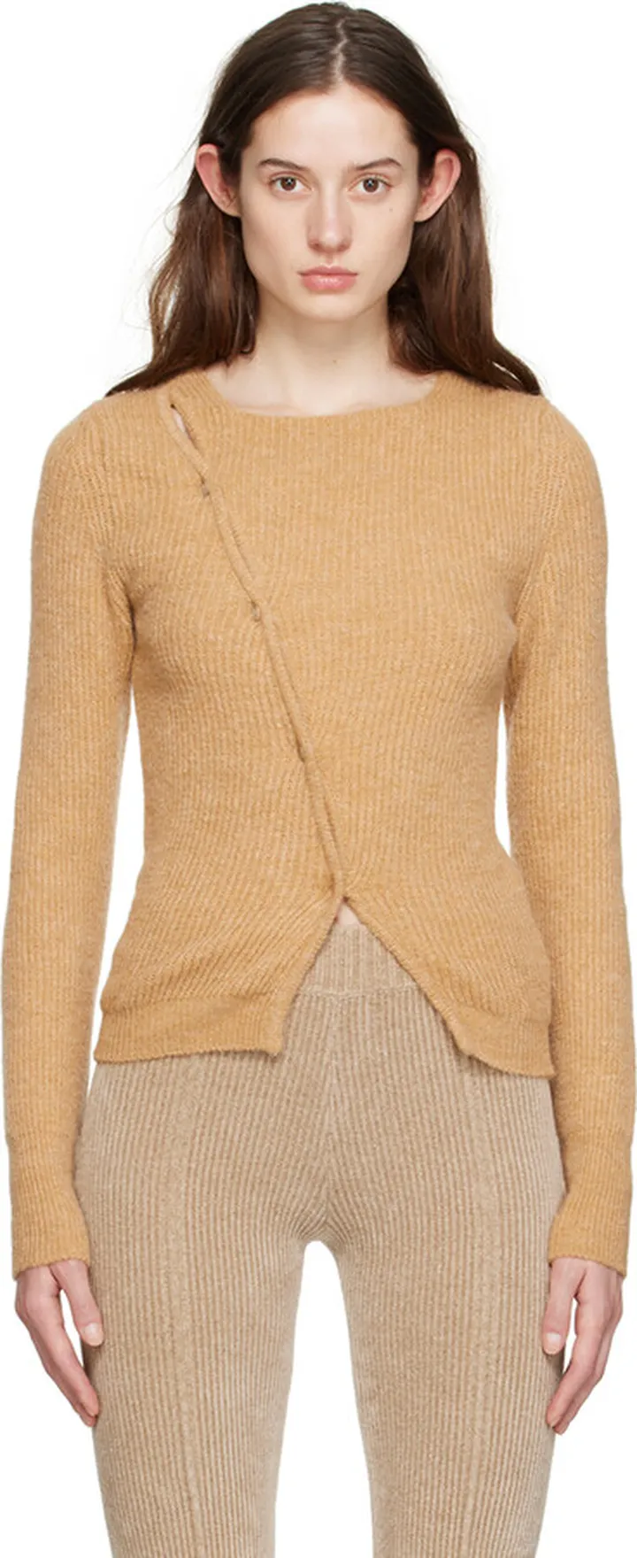Jacquemus Beige Le Papier 'La Maille Pau' Cardigan