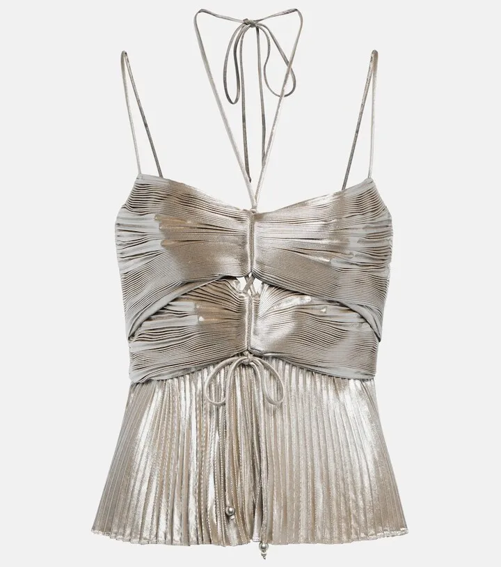 Justin halterneck lame top