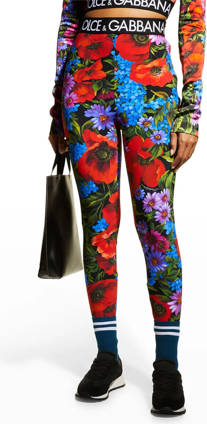 Rose Branded Waistband Leggings