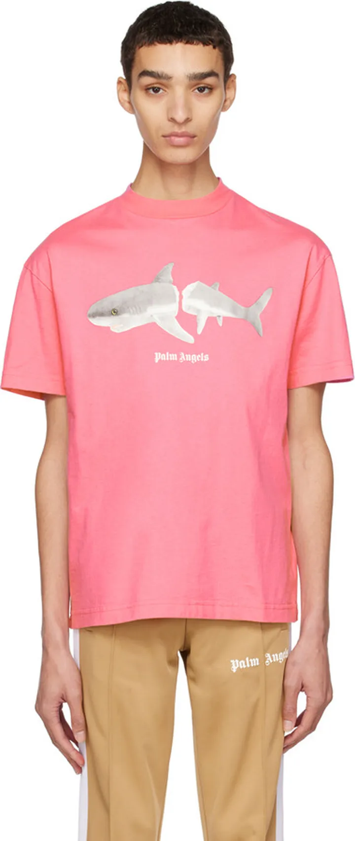 Palm Angels Pink Shark T-Shirt