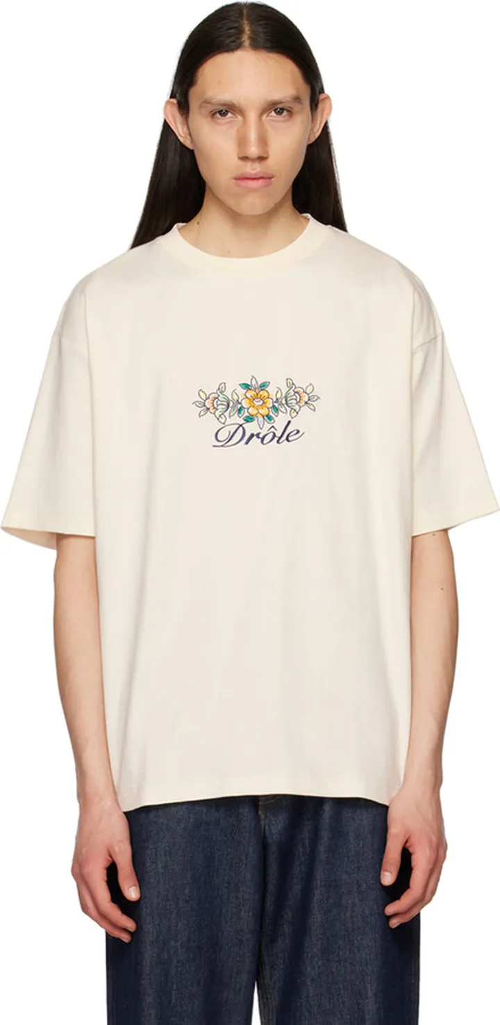 Drôle De Monsieur Off-White 'Le T-Shirt Drôle Fleuri' T-Shirt