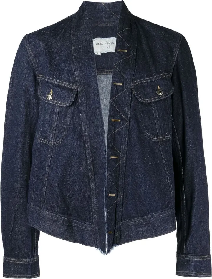 Contrast-Stitching Cotton Denim Jacket