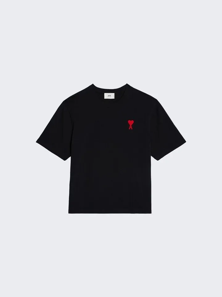 Tonal AMI De Coeur T-shirt Black and Red