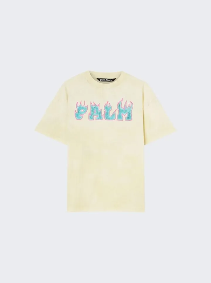 Logo Flames Vintage T-Shirt White
