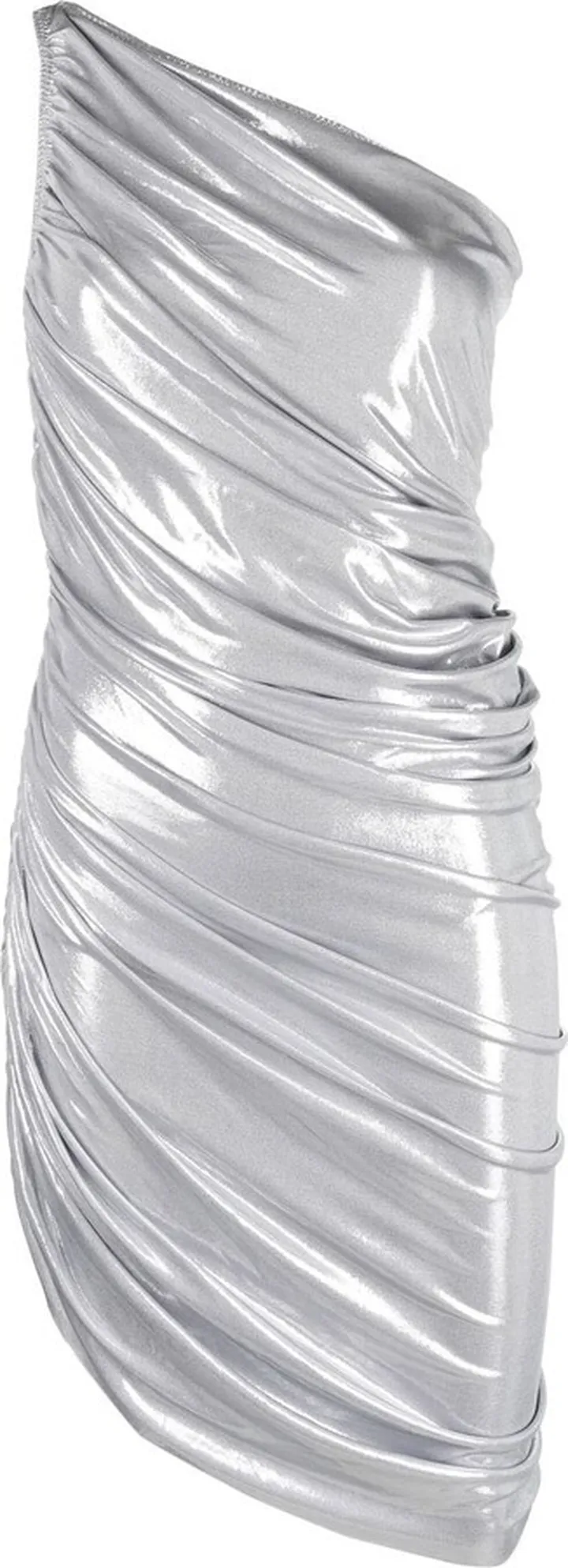 Diana shirred one-shoulder dress