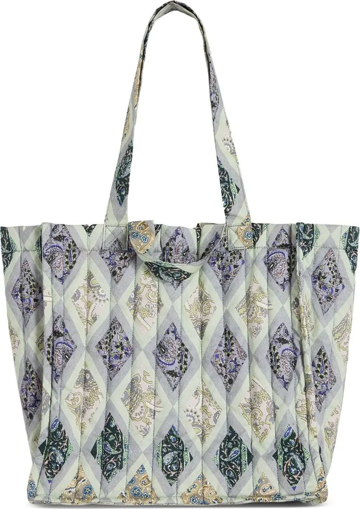 Diamond-Jacquard-Pattern Tote Bag