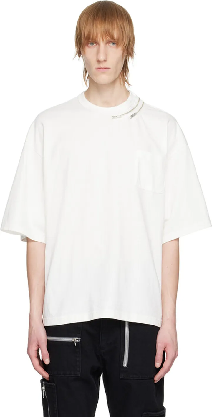 UNDERCOVER White Zip T-Shirt
